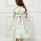 Rossybell Satin & Tulle Girls Dress with Satin Sash & Flower and Plus Size