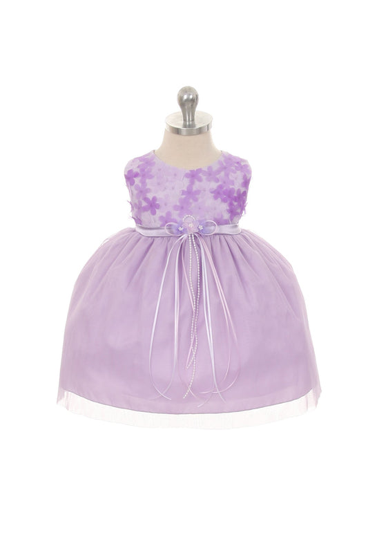 Dress - 3D Chiffon Flower Mesh Baby Dress
