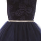 Dress - Embossed Floral Velvet Tulle Plus Size Girl Dress